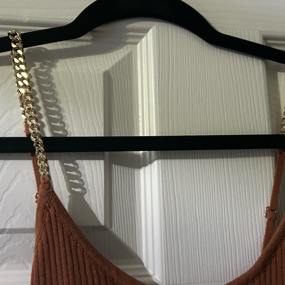 JLUXLABEL Ribbed Knit Top in Rust - Picture 3 of 7